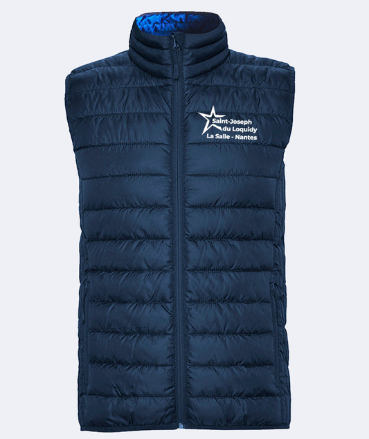 Doudoune sans manche: broderie coeur et dos